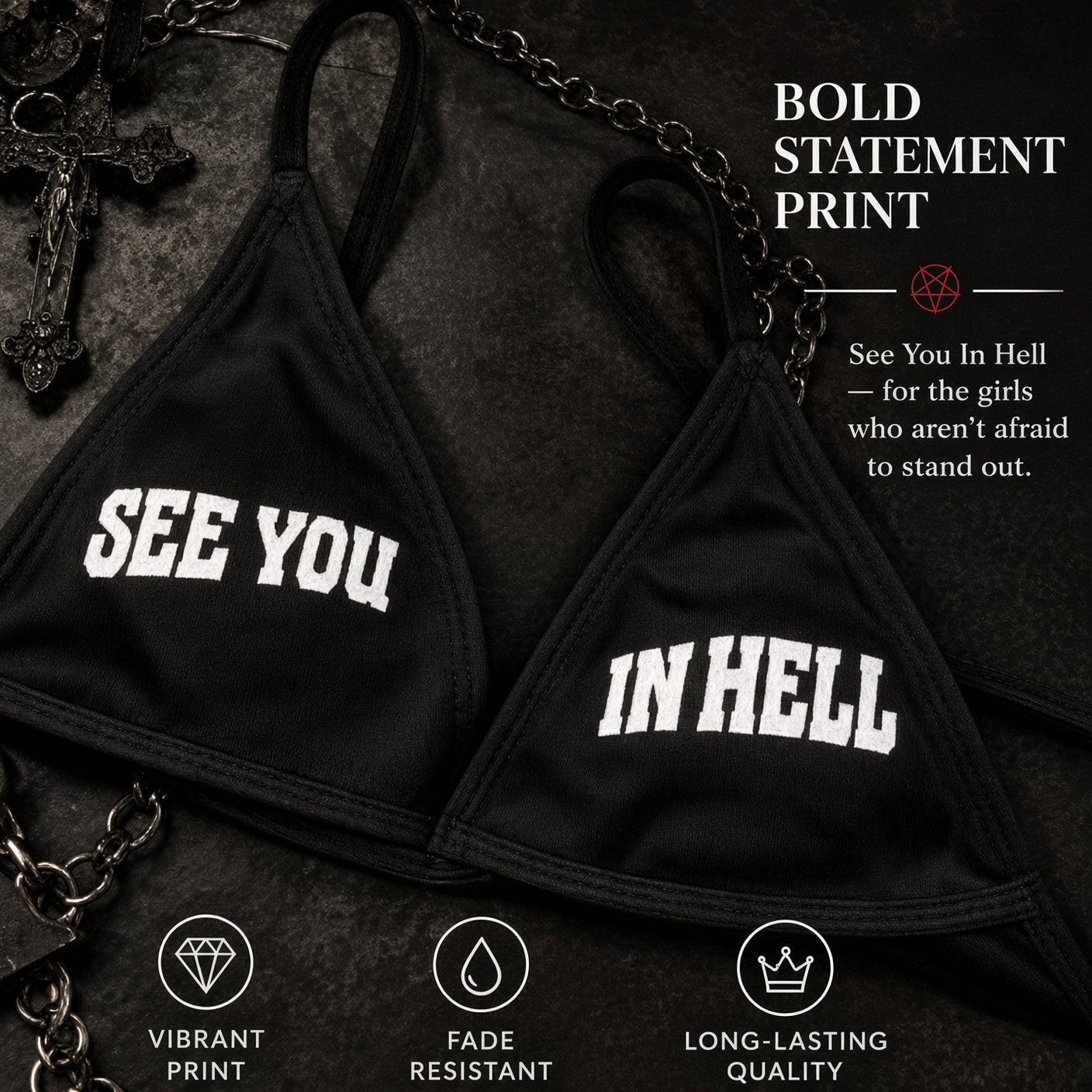 SEE YOU IN HELL BIKINI SET