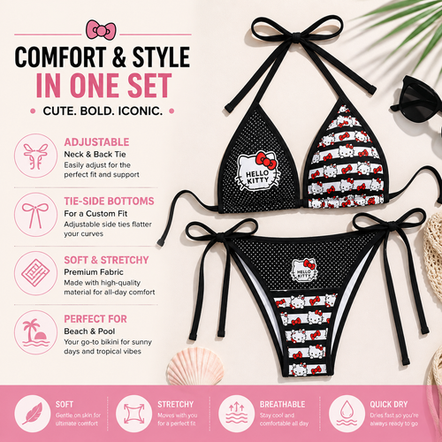 HELLO KITTY PENTAGRAM BIKINI SET