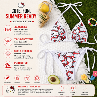 HELLO KITTY STRIPED BIKINI SET