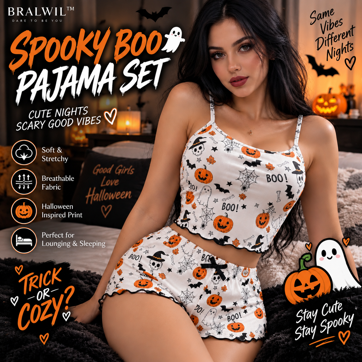SPOOKY BOO PAJAMA SET