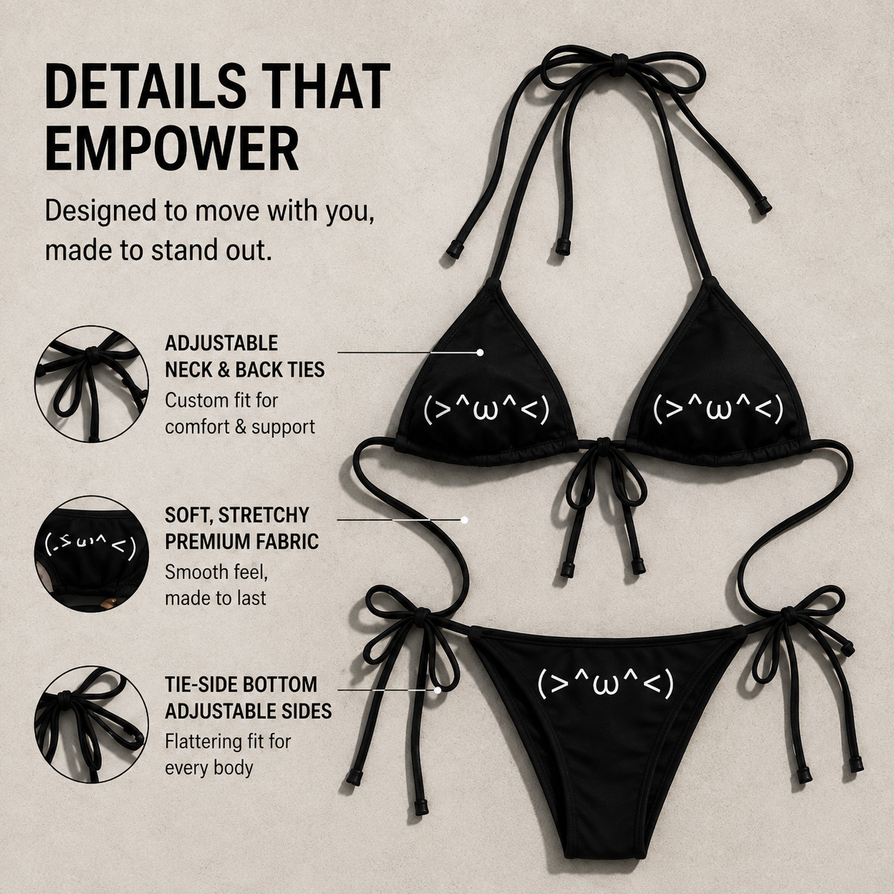 KAOMOJI STRING BIKINI