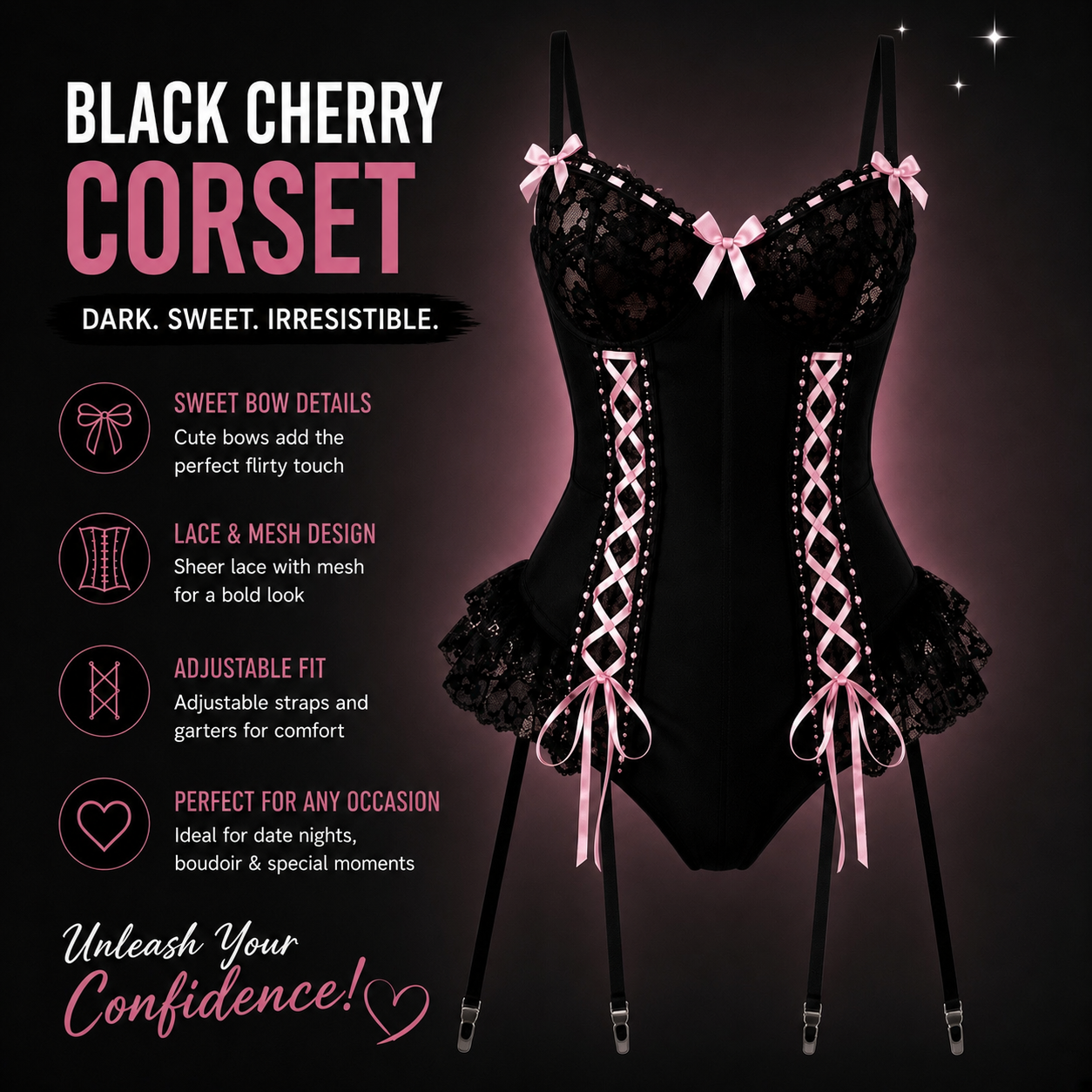 BLACK CHERRY CORSET