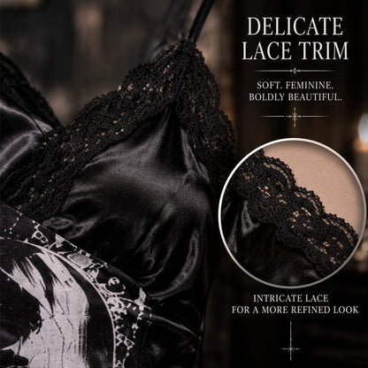 GOTHIC SATIN SLIP DRESS