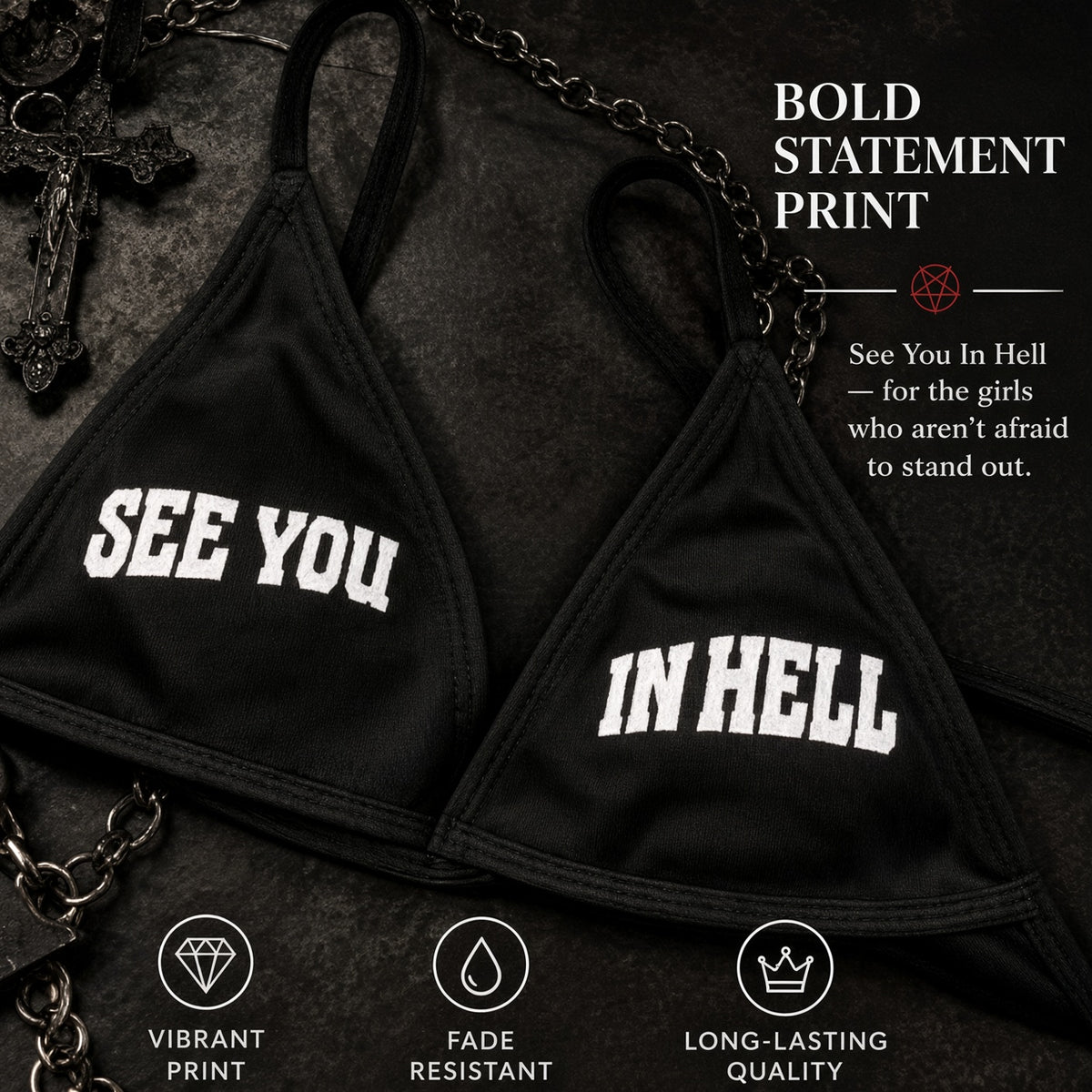 SEE YOU IN HELL BIKINI SET