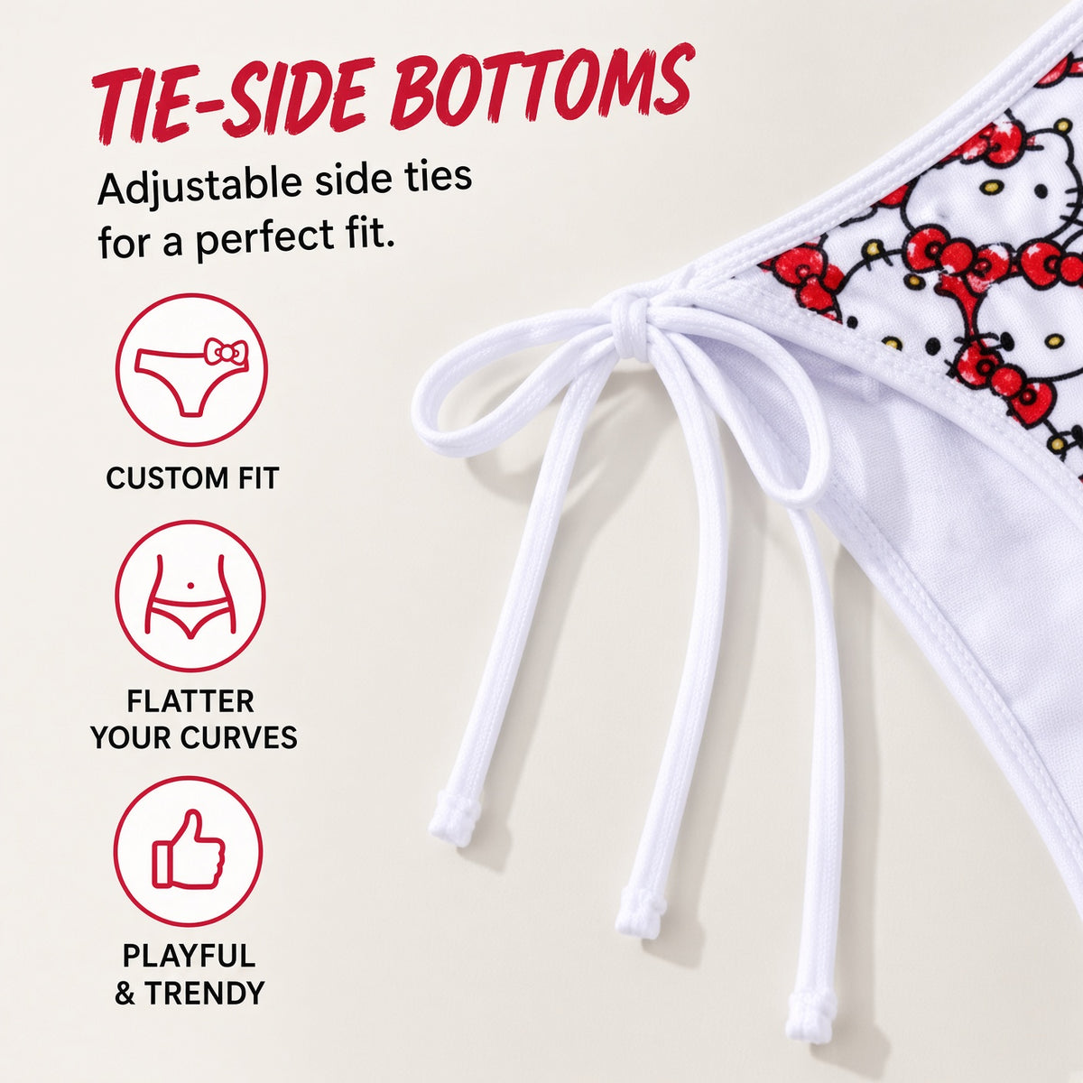 HELLO KITTY STRIPED BIKINI SET