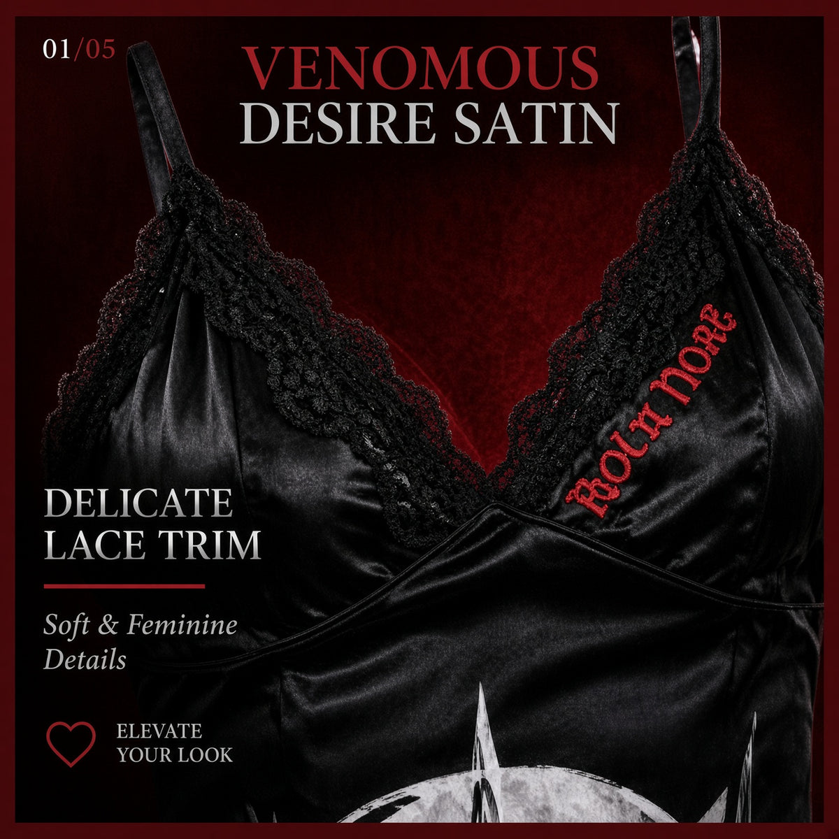 VENOMOUS DESIRE SATIN SLIP